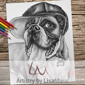 Boxer In Hat Coloring Page