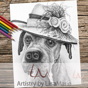 Boxer in Hat Coloring Page