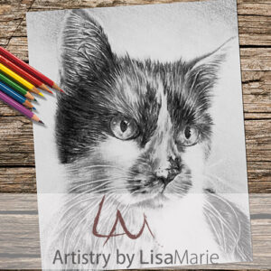 cat portrait coloring page