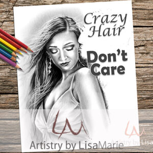 Woman With Flowing Hair Coloring Page