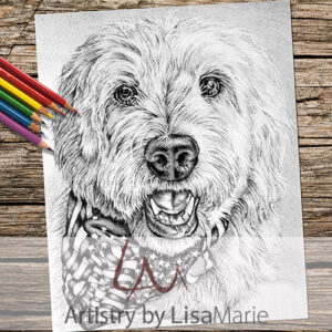 Goldendoodle Dog Coloring Page