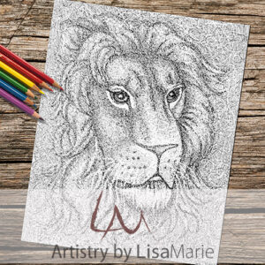 Lion Doodle Coloring Page
