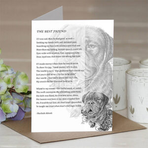Mastiff And Lilies Printable Card