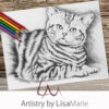 Tiger Cat Coloring Page