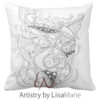 mandala cat on pillow