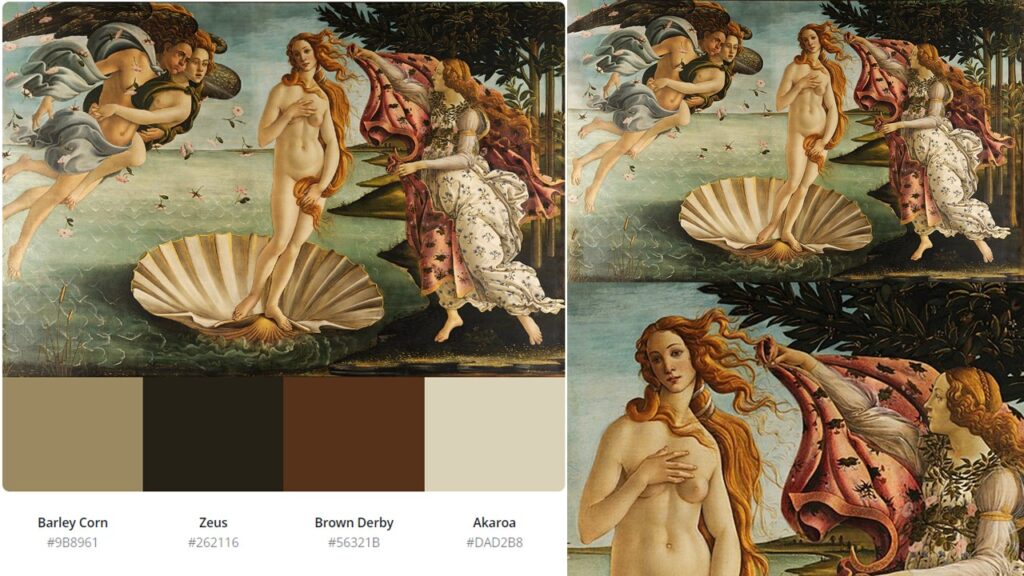 Botticelli The Birth of Venus_Palette