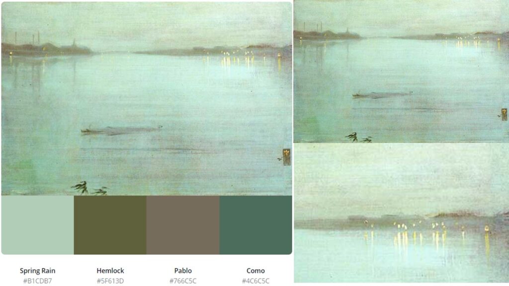 Whistler Nocturne Blue and Silver Palette