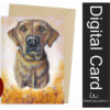 Labrador With Flowers Card