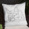 mandala cat on pillow