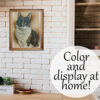 Cat Portrait Coloring Page