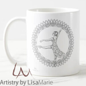 Mandala Ballerina coloring mug