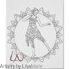 Mandala Dancer Coloring Poster