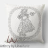 Coloring Mandala Hula Dancer Pillow