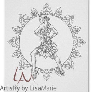 Mandala Salsa Dancer Coloring Poster