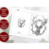 Printable Holiday Card With Christmas Stag