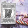 Printable Holiday Card Dachshund And Bow