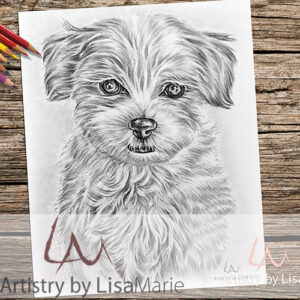 Puppy dog portrait coloring page