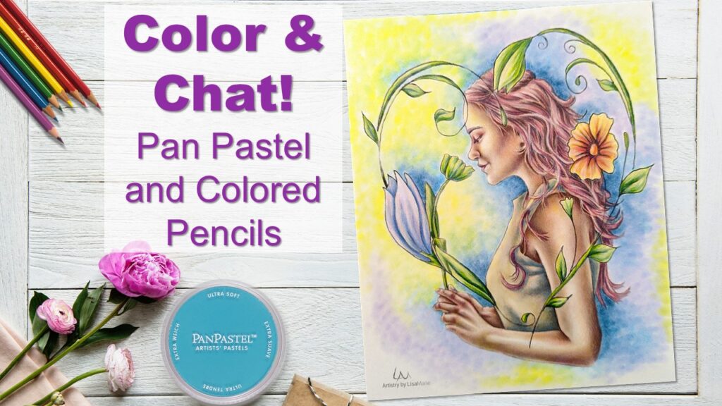 Colored Pencils and pastels coloring video